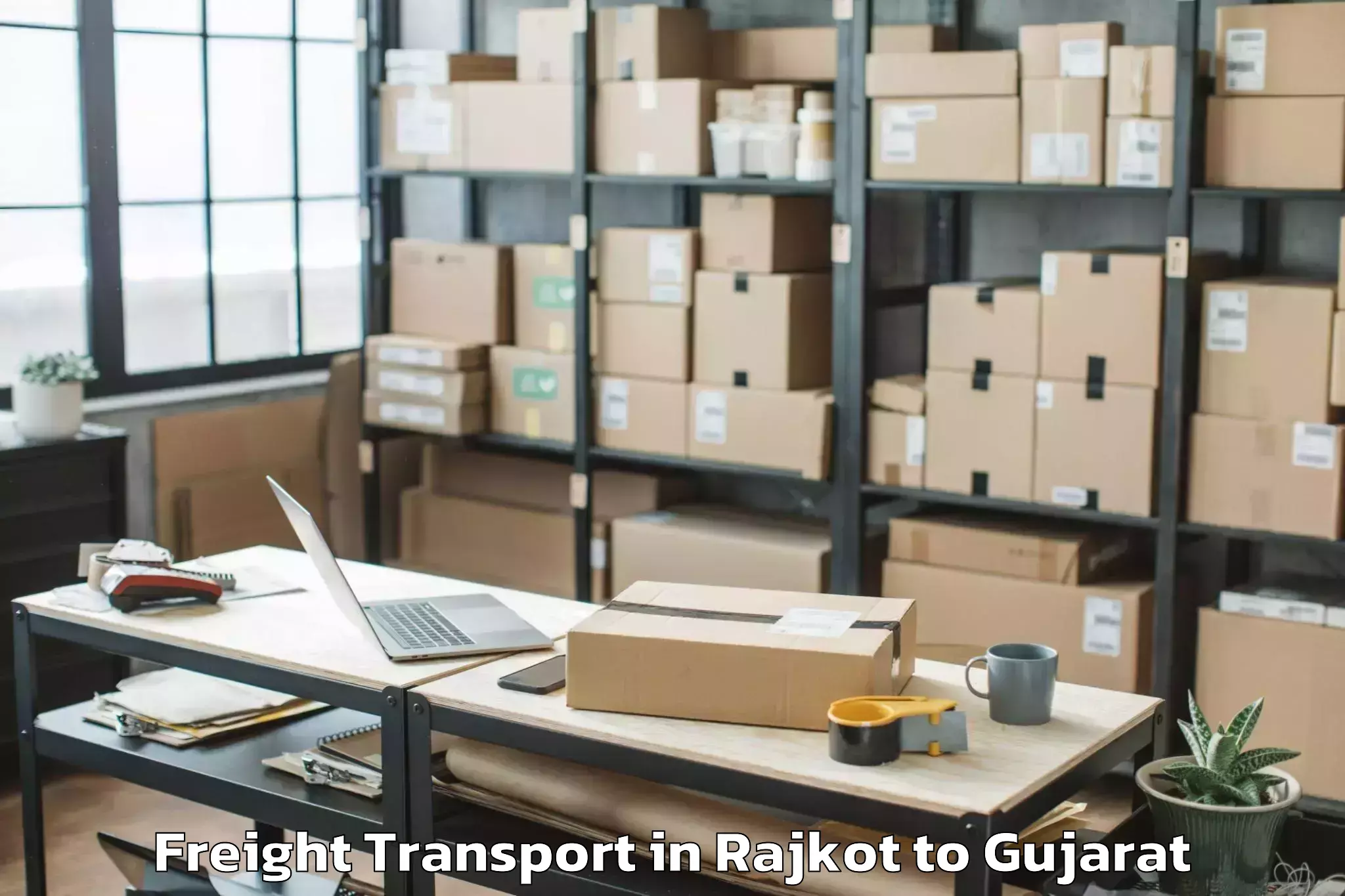 Book Rajkot to Kadi Freight Transport Online